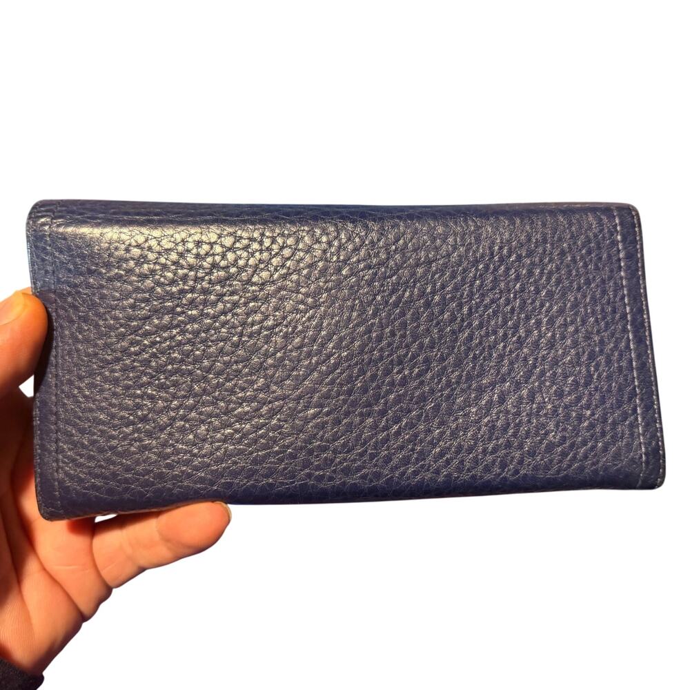 Prada Vitello Grain Leather Wallet on Chain / Clutch – Navy Blue - Picture 3 of 12